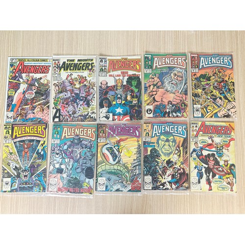 319 - AVENGERS - Bundle of 10 Bronze Age Marvel Comics from 1980 onwards. Featuring #195, 250, 279, 282, 2... 