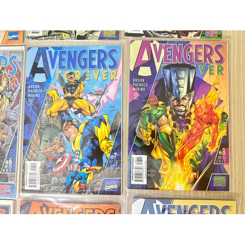 343 - Avengers Forever 1-12. Complete set of 12 comic series. Many 1st Appearances. Marvel Comics 1998/99.