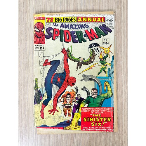 355 - Amazing Spider-Man Annual #1 (detached front and back covers) – 1st app Sinister Six. Marvel Comics ... 