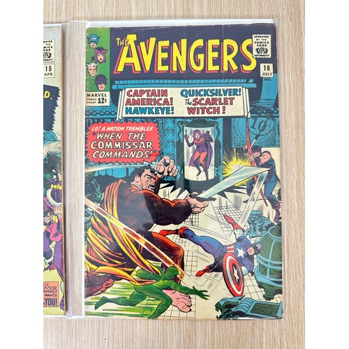 357 - Avengers #15 & 18. Marvel Comics 1965. VG Condition.