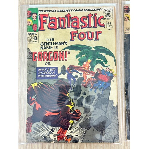 358 - Fantastic Four #44 (1st app Gorgon) & #47 (1st app Maximus, 2nd app Black Bolt) Marvel Comics 1965/6... 