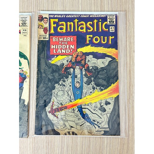 358 - Fantastic Four #44 (1st app Gorgon) & #47 (1st app Maximus, 2nd app Black Bolt) Marvel Comics 1965/6... 