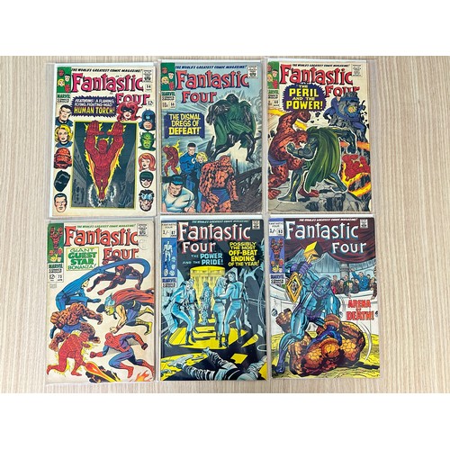 359 - Fantastic Four bundle – #54, 58, 60, 73, 87, 93. Marvel Comics 1966 - 1969. Key issues - 3rd App of ... 