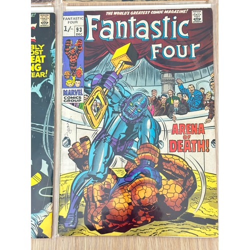 359 - Fantastic Four bundle – #54, 58, 60, 73, 87, 93. Marvel Comics 1966 - 1969. Key issues - 3rd App of ... 
