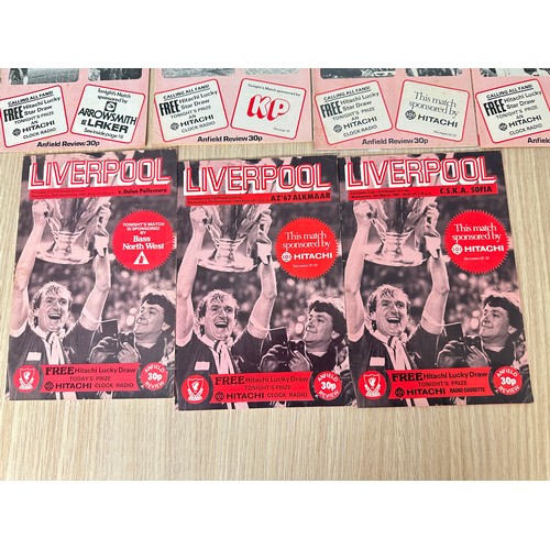 414 - FOOTBALL PROGRAMMES: LIVERPOOL FC. European Cup Home Games 1980 - 1982. Seven Programmes in total. V... 