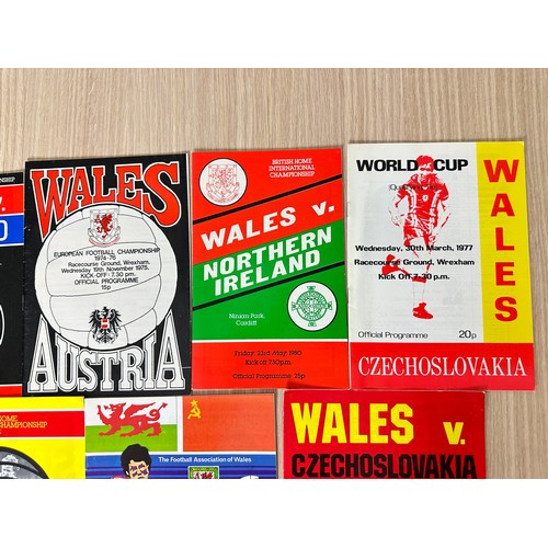 421 - FOOTBALL PROGRAMMES: WALES Internationals from 70's & 80's. 8 programmes in total.