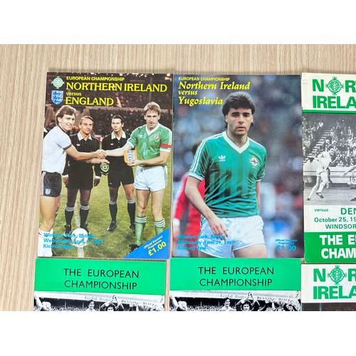 422 - FOOTBALL PROGRAMMES: NORTHERN IRELAND International European Championship qualifying matches from 70... 