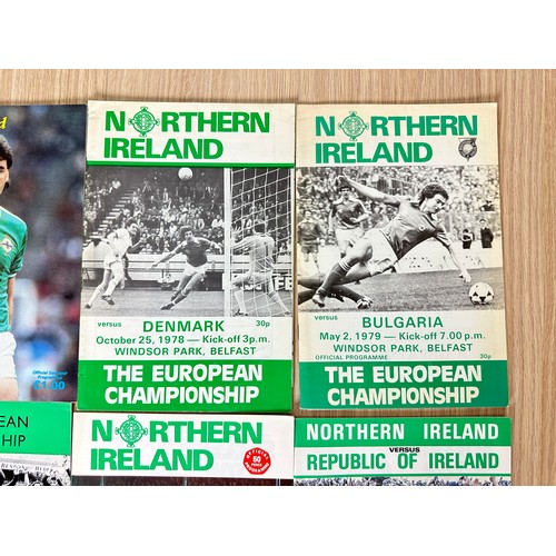 422 - FOOTBALL PROGRAMMES: NORTHERN IRELAND International European Championship qualifying matches from 70... 