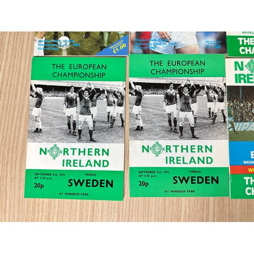 422 - FOOTBALL PROGRAMMES: NORTHERN IRELAND International European Championship qualifying matches from 70... 