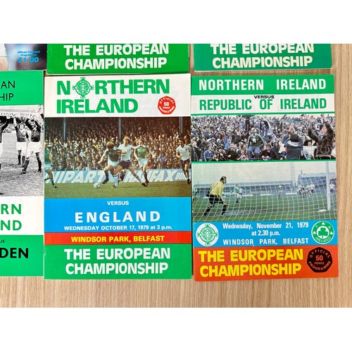 422 - FOOTBALL PROGRAMMES: NORTHERN IRELAND International European Championship qualifying matches from 70... 