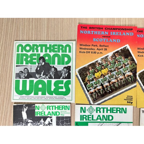 424 - FOOTBALL PROGRAMMES: NORTHERN IRELAND International matches from 70's & 80's. VFN Condition. 8 progr... 