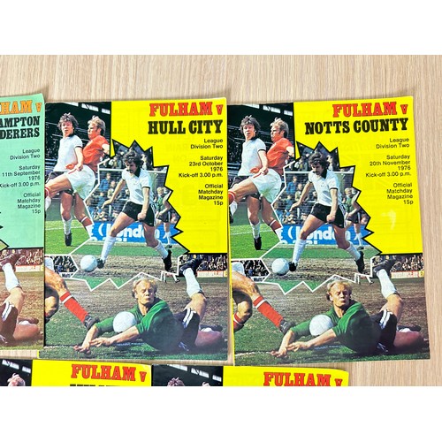 425 - FOOTBALL PROGRAMMES: GEORGE BEST, BOBBY MOORE, FULHAM FC. 
A collection of Fulham FC programmes all ... 