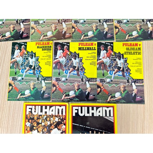 425 - FOOTBALL PROGRAMMES: GEORGE BEST, BOBBY MOORE, FULHAM FC. 
A collection of Fulham FC programmes all ... 