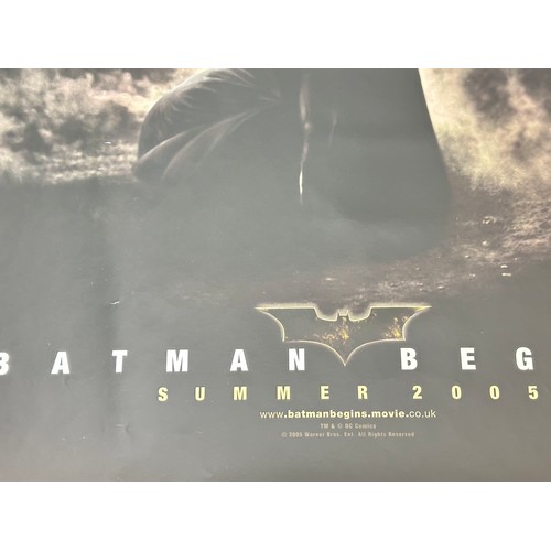 389 - BATMAN BEGINS.  (2005) - Original UK Cinema Movie Quad Poster. VFN Condition. rolled, measures 30