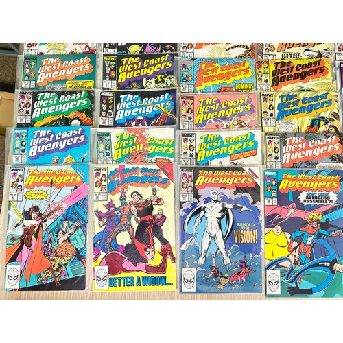 307 - COMPLETE WEST COAST AVENGERS COMIC COLLECTION. Issues #1 - 102 including key issues.  A unique oppor... 