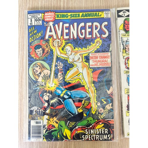 316 - THE AVENGERS ANNUALS x 2 - #8 & #9. 1978/9. VG Condition. Marvel Comics.