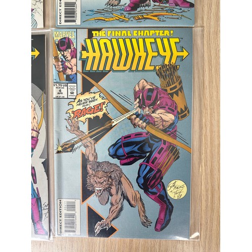 319 - HAWKEYE Vol. 2. #1 - 4. Complete Four issue Limited Series. All VFN/NM Condition. Marvel Comics 1994... 