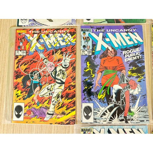 322 - UNCANNY X-MEN # 180 - 189. Complete 10 Comic Numbered run. Marvel Comics 1984/5. Includes Minor Keys... 