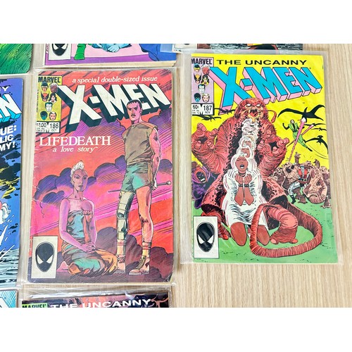 322 - UNCANNY X-MEN # 180 - 189. Complete 10 Comic Numbered run. Marvel Comics 1984/5. Includes Minor Keys... 