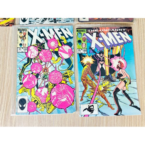 322 - UNCANNY X-MEN # 180 - 189. Complete 10 Comic Numbered run. Marvel Comics 1984/5. Includes Minor Keys... 