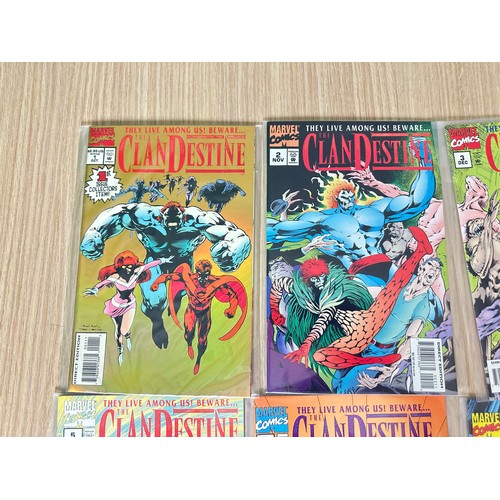 346 - CLANDESTINE #1 - 12. Complete 12 issue set of comics. Marvel Comics 1994. FN/VFN Condition