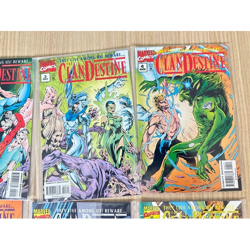 346 - CLANDESTINE #1 - 12. Complete 12 issue set of comics. Marvel Comics 1994. FN/VFN Condition