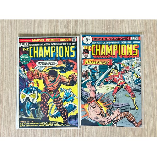 348 - THE CHAMPIONS. #1, 5 - 8, 11. Marvel Comics 1975. 6 comics in total. FN Condition.