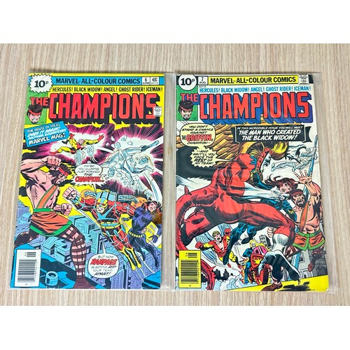 348 - THE CHAMPIONS. #1, 5 - 8, 11. Marvel Comics 1975. 6 comics in total. FN Condition.