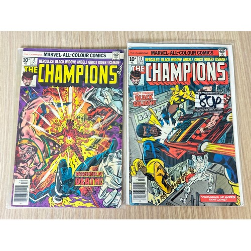 348 - THE CHAMPIONS. #1, 5 - 8, 11. Marvel Comics 1975. 6 comics in total. FN Condition.