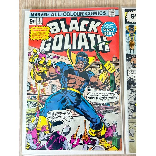 349 - BLACK GOLIATH #1 & #2. Silver Age Marvel Comics 1975. FN/VFN Condition.