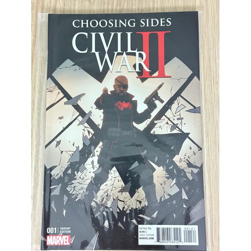 351 - CIVIL WAR II: CHOOSING SIDES #1. Two x Variant Covers. Marvel Comics  2016. FN Condition