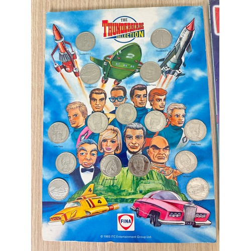 367 - THUNDERBIRDS COLLECTIBLES. Including FINA Coin Collection (Complete), Thunderbird sticker album (sea... 