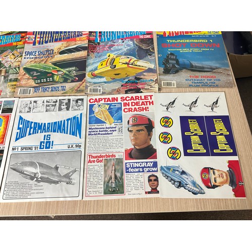 372 - THUNDERBIRDS / GERRY ANDERSON Related Magazines and Memorabilia, Including Poster magazines, comics ... 