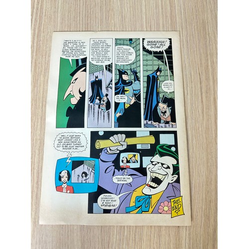 373 - BATMAN ADVENTURES UK COMIC #1 INCLUDING FREE BADGE. 1993. VG/FN Condition.