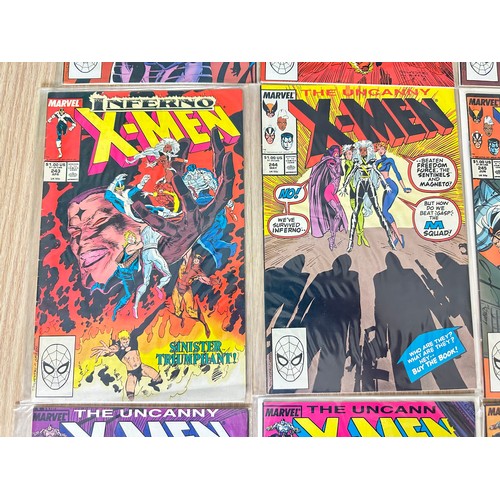 383 - UNCANNY X-MEN #239 - 250. Marvel Comics 1988/9. Consecutive run of 12 numbered comics. Includes keys... 