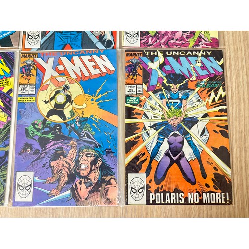 383 - UNCANNY X-MEN #239 - 250. Marvel Comics 1988/9. Consecutive run of 12 numbered comics. Includes keys... 