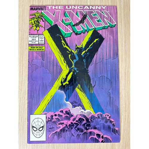 384 - UNCANNY X-MEN #251 - Marvel Comics 1989. Iconic cover by Marc Silvestri. VFN Condition. Bagged & Boa... 