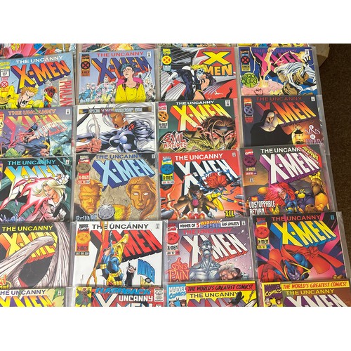 388 - UNCANNY X-MEN #300 - 350. Consecutive run of 52 Numbered comics. Marvel Comics 1993 - 1997.  Include... 