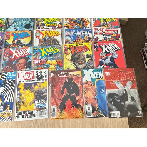 389 - UNCANNY X-MEN #351 -  400. Consecutive run of 50 Numbered comics. Marvel Comics 1998 - 2001.  Includ... 