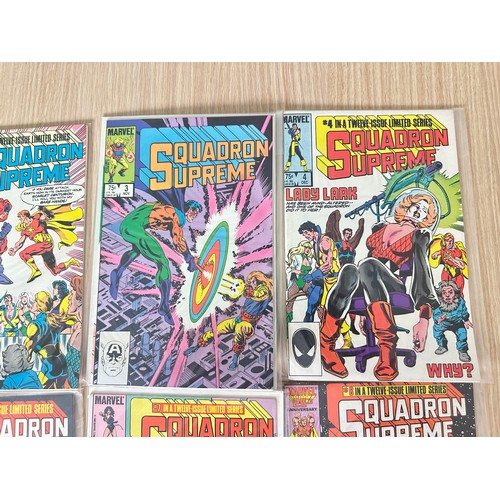 392 - SQUADRON SUPREME. #1 - 12. Complete set of 12 comic run of the first solo series featuring Squadron ... 