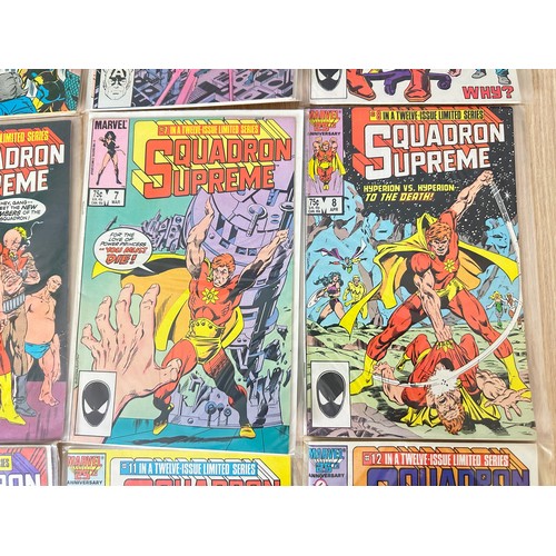 392 - SQUADRON SUPREME. #1 - 12. Complete set of 12 comic run of the first solo series featuring Squadron ... 