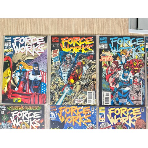 394 - FORCE WORKS #1 - 22. Complete set of 22 series comic set. Marvel Comics 1994. All VFN Condition. All... 