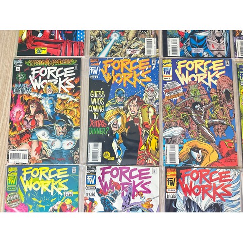 394 - FORCE WORKS #1 - 22. Complete set of 22 series comic set. Marvel Comics 1994. All VFN Condition. All... 