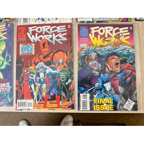 394 - FORCE WORKS #1 - 22. Complete set of 22 series comic set. Marvel Comics 1994. All VFN Condition. All... 