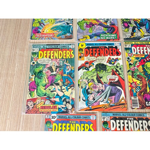 396 - DEFENDERS - #30 - 40. Consecutive numbered run of Bronze-Age Marvel Comics 1975/6. Includes #32 - 1s... 