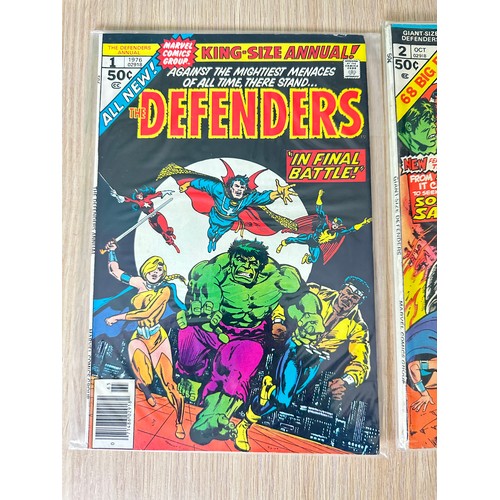 400 - DEFENDERS ANNUAL #1 & GIANT-SIZED DEFENDERS #2. 
Bronze-Age Marvel Comics. 1976 & 1974. Both in FN C... 