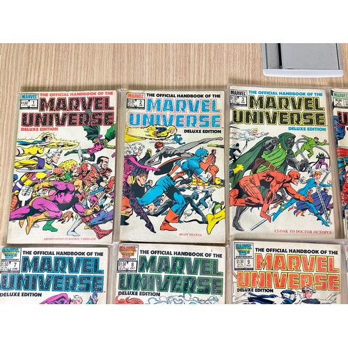 401 - THE OFFICIAL HANDBOOK OF THE MARVEL UNIVERSE - Deluxe Edition Vol.2.  #1 - 19. Consecutive run of Ma... 