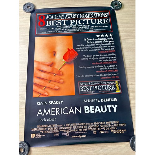 590 - 5 X ORIGINAL ONE SHEET MOVIE POSTERS OF AWARD WINNING HOLLYWOOD FILMS.
Featuring: American Beauty, T... 