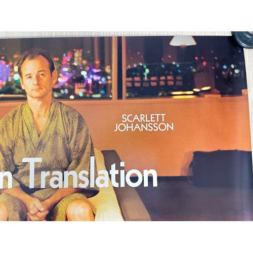 576 - LOST IN TRANSLATION - ORIGINAL UK QUAD MOVIE CINEMA POSTER. (2003). Starring Bill Murray and Scarlet... 