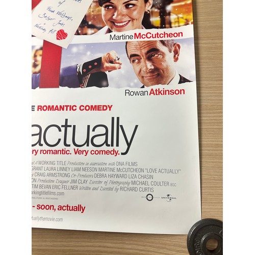 579 - LOVE ACTUALLY ORIGINAL US ONE-SHEET MOVIE CINEMA POSTER. (2003) ICONIC ORIGINAL POSTER. NEAR MINT CO... 